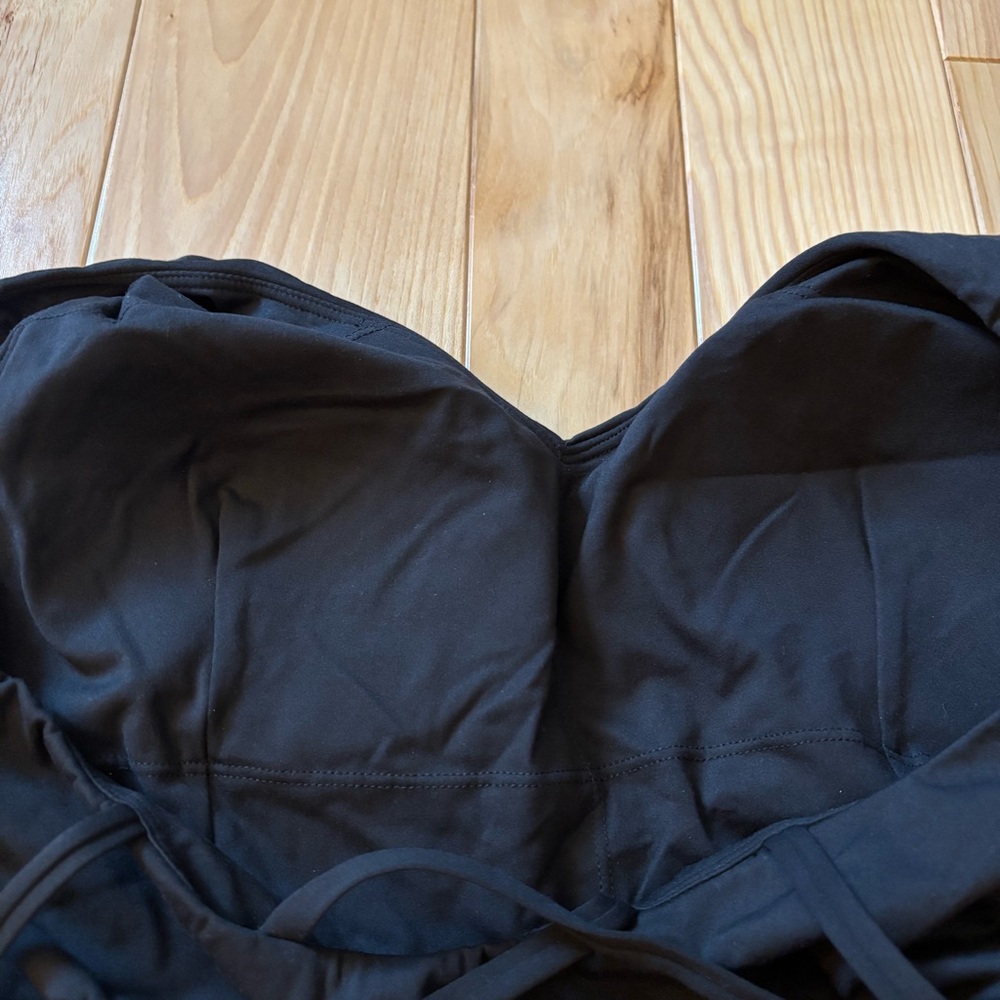NEW Halara Cloudful Crisscross Ballet Barre Dance Black Activewear Mini Dress - Picture 9 of 10